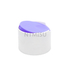 Hot Sale Screw Down 24mm Plastic Bottle Cover White and Purple Press Cosmetic Disc Top Cap