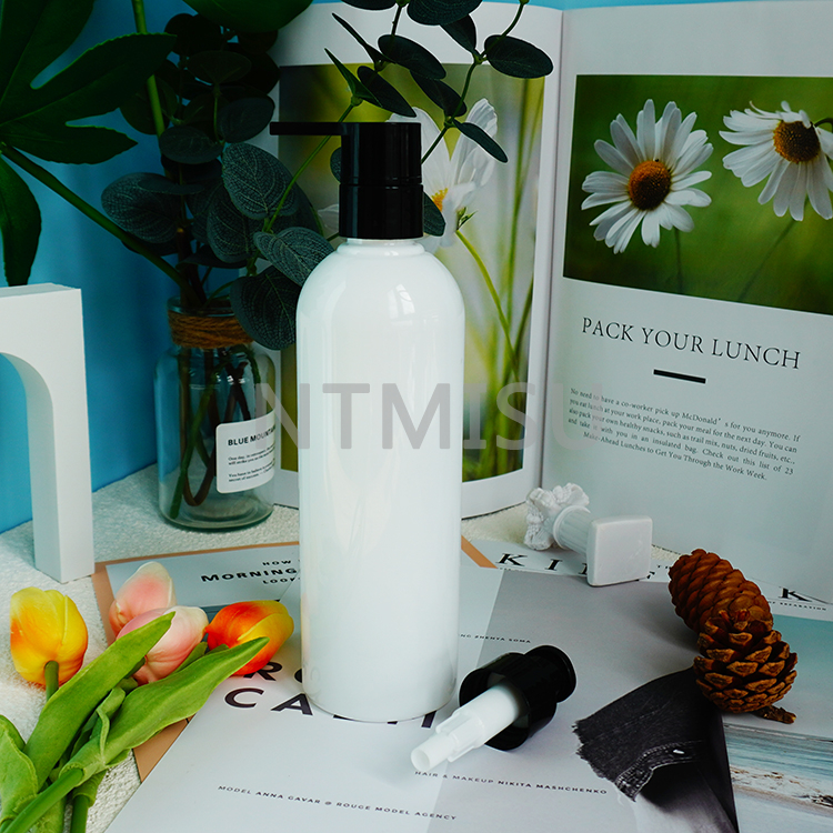 28 410 Dome cover straight nozzle black up and down shiny lotion pump