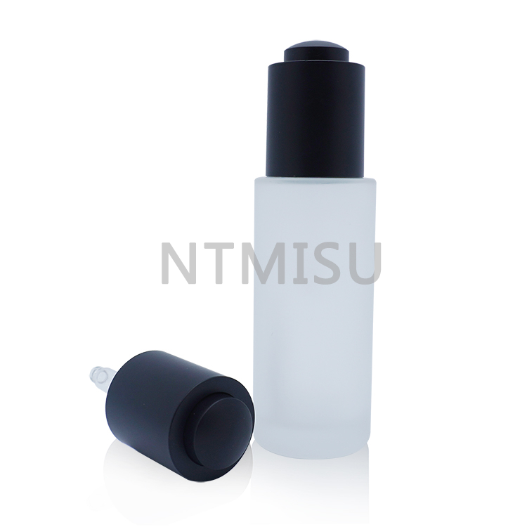Professional Manufacture 18 410 Matte Black Press Dropper For Essential Oil Bottle