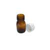 30ml 1oz Amber Glass Bottle with White Cap