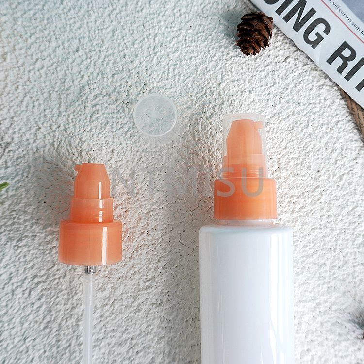 24 410 Plastic salmon-pink Treatment Pump Cream Pump for Cosmetic Packaging