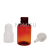 20 410 30ml amber plastic bottle dropper bottle with full closure cover