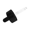 20mm Black Plastic Double Wall Dropper For Glass Bottle