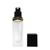 35ml Empty Glass Bottle with Black Cream Pump for Cosmetic Packaging