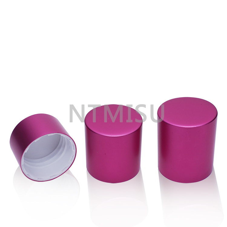 24mm Shiny Rose Red Aluminium Screw Lids