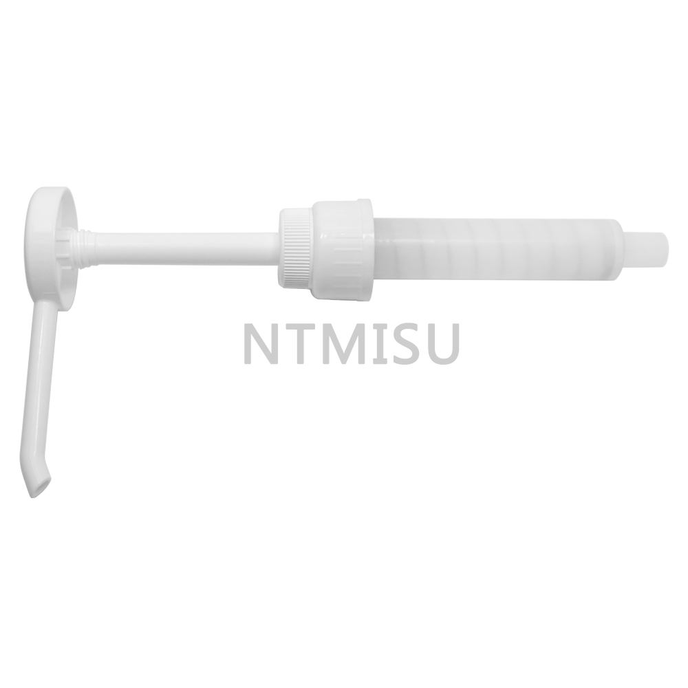 38 410 White Plastic Syrup Pump for Chocolate Dispensing