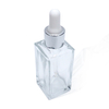 30ml Clear Square Glass Bottle with Dropper