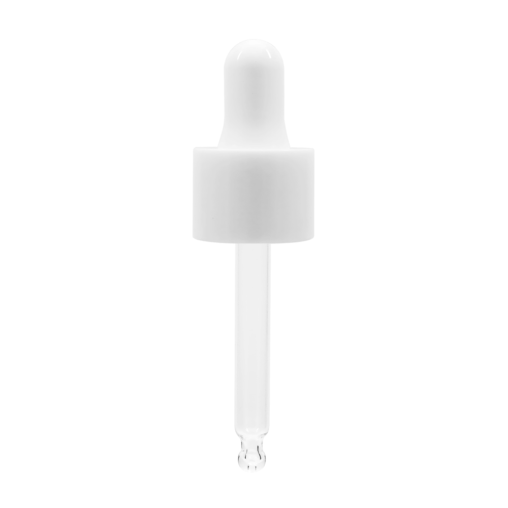 20 410 White Plastic Dropper for 30ml Glass Bottle