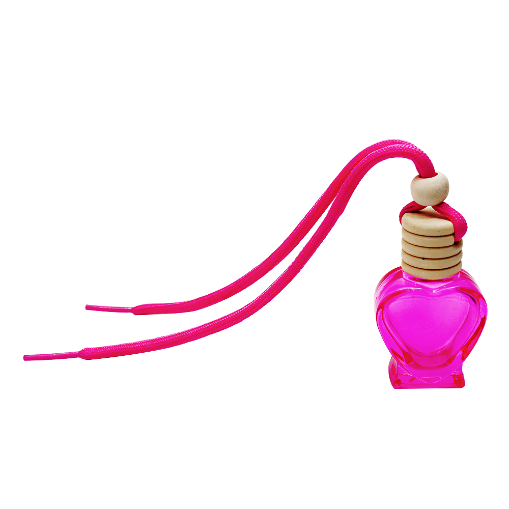 10ml Wooden Cap Red Heart Shape Glass Perfume Bottle