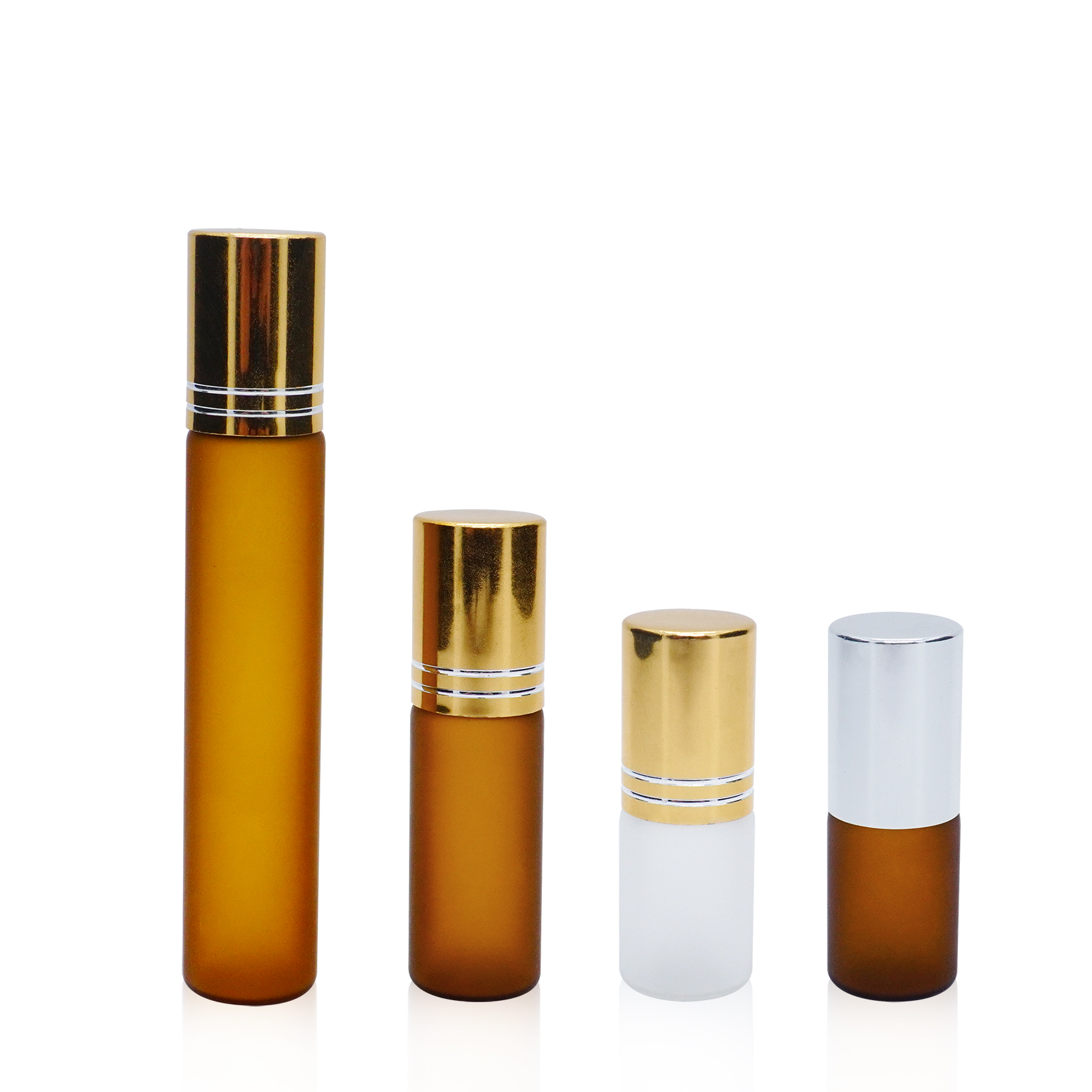 10ml Amber Glass Bottle Roll on Bottle with Aluminum Cap