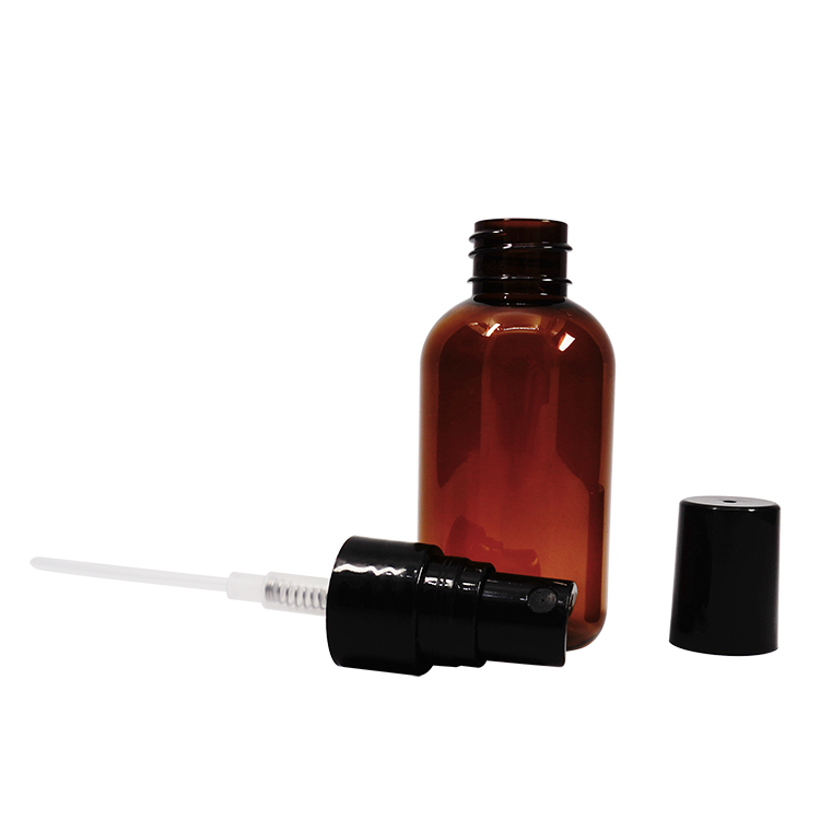 50ml Amber Plastic Bottle with Sprayer