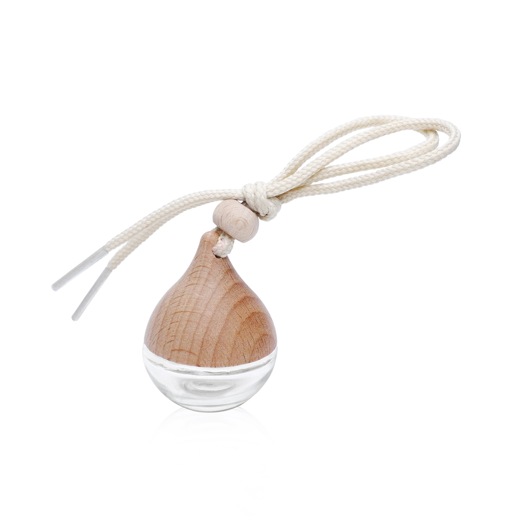 5ml Hanging Car Glass Perfume Bottle with Wooden Cap