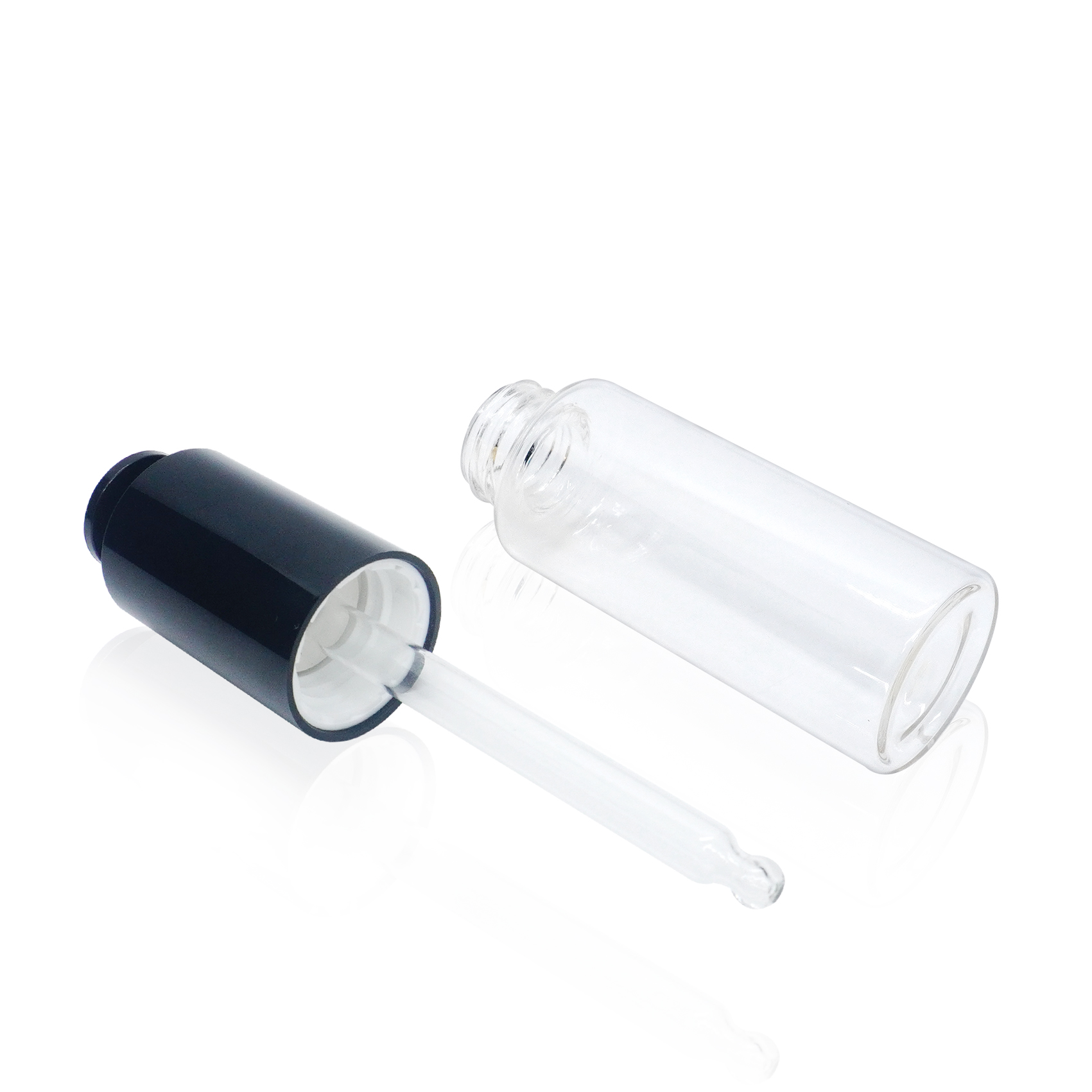 18 410 Black Aluminum T shaped push button pipette dropper 